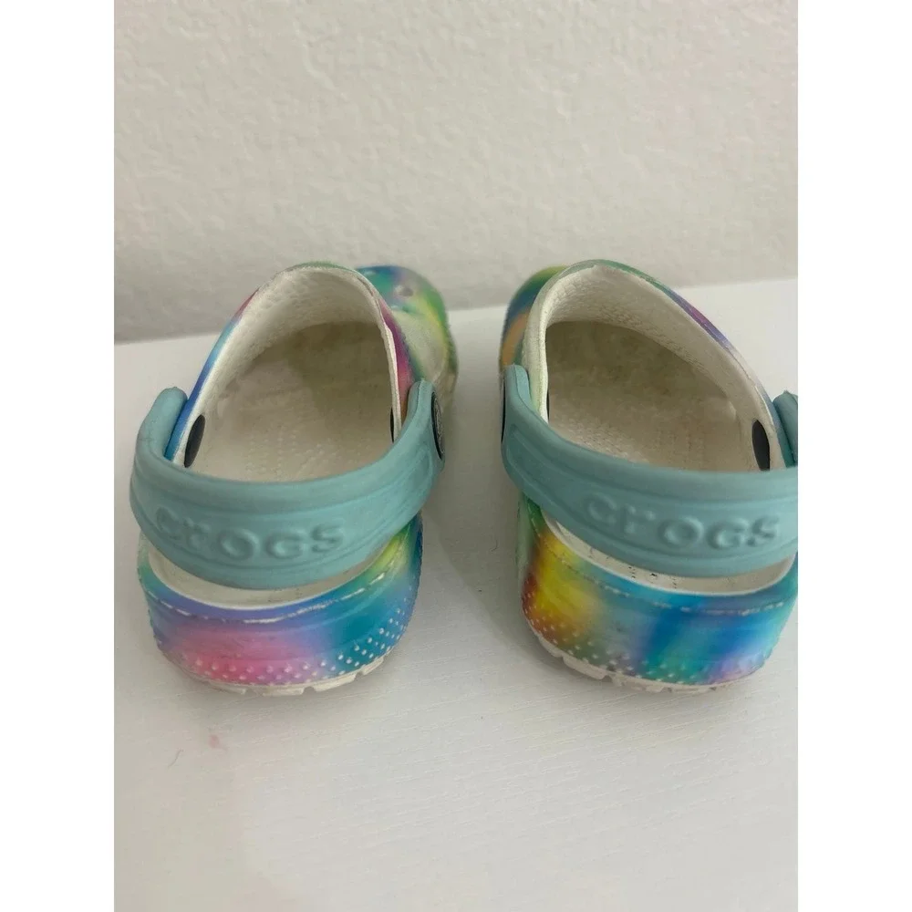 Tie Dye Crocs Sandals Little Kids Toddler Size 6c Gender Neutral